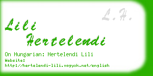 lili hertelendi business card